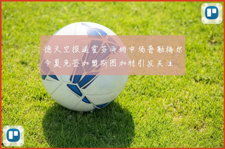 德天空报道霍芬海姆中场普勒梅尔今夏免签加盟斯图加特引发关注