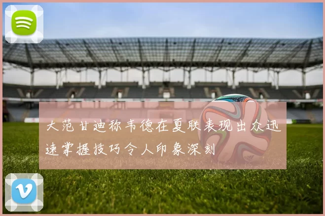 大范甘迪称韦德在夏联表现出众迅速掌握技巧令人印象深刻